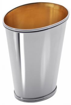Becher, versilbert, oval, innen vergoldet (Italien)