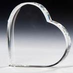 Herz, Optiwhiteglas, klar, 25mm stark