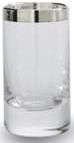 Schnapsglas, rund, 1000er Silberrandveredelung