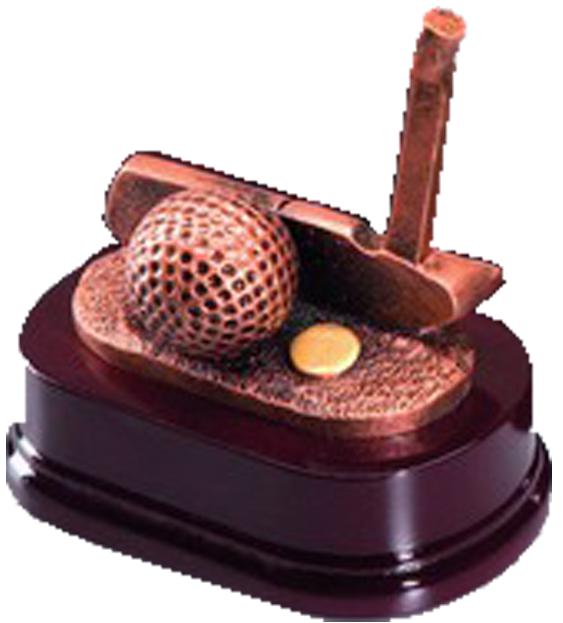 Sporttrophäe, Golf, "Putter", Resin auf Kunststoffsockel