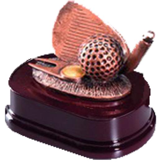 Sporttrophäe, Golf, "Eisen", Resin auf Kunststoffsockel