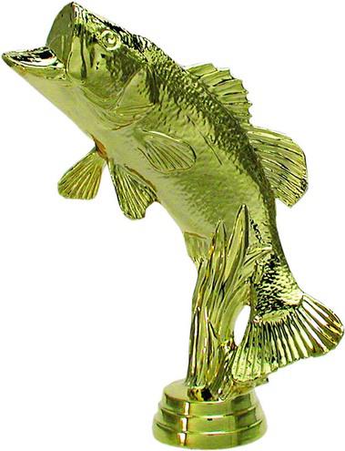 Schraubfix-Figur, Angeln, Barsch, goldfarben, Kunststoff