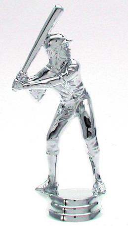 Schraubfix-Figur, Baseball, silberfarben, Kunststoff