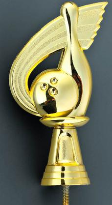 Schraubfix-Figur, Bowling, goldfarben, Kunststoff