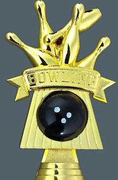 Schraubfix-Figur, Bowling, goldfarben, Kunststoff
