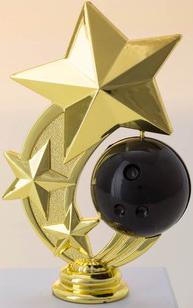 Schraubfix-Figur, Bowling, goldfarben, Kunststoff
