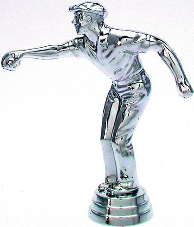 Schraubfix-Figur, Boule Herren, silberfarben, Kunststoff