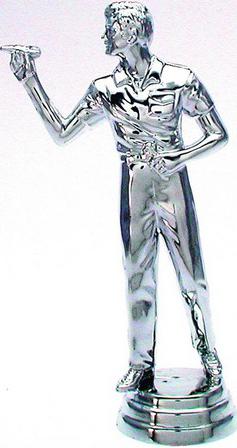 Schraubfix-Figur, Darts Herren, silberfarben, Kunststoff