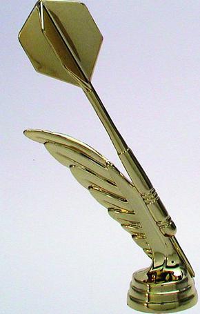Schraubfix-Figur, Darts, goldfarben, Kunststoff