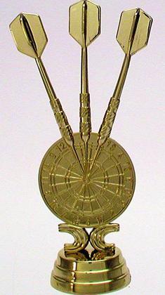 Schraubfix-Figur, Darts, goldfarben, Kunststoff