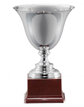 Pokal, versilbert, Tulpenform, PVC-Sockel (Italien)