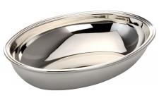 Schale, versilbert, oval mit englischem Rand