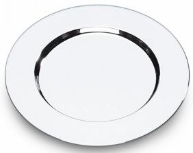 Teller mit schlichtem breitem Rand, 800er Silber (Italien)
