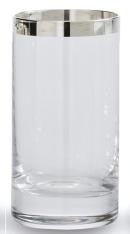 Wasserglas, 1000er Silberrandveredelung