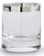 Whiskyglas, 1000er Silberrandveredelung