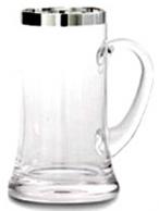 Seidel, Glas, 1000er Silberrandveredelung