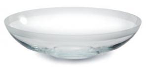 Schale, Glas, konisch flach, satiniertem Rand