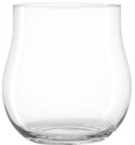 Vase, Glas, bauchig, schwer