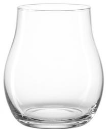Vase, Glas, bauchig, schwer