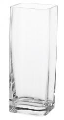 Vase, Glas, 4eck, leicht geschwungen, schwer