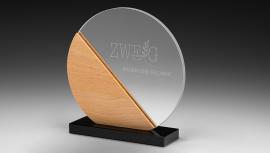 Glastrophäe Rondo Glas/Holz