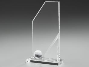 Trophäe, Glas mit abgeschrägter Kante & kleiner schräger Vorderplatte