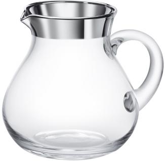 Glaskrug, bauchig, 1000er Silberrandveredelung