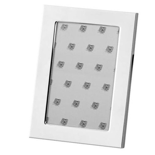 Bilderrahmen, versilbert, rechteckig mit Samtrücken