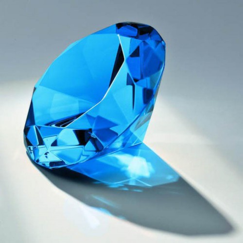 Glas-Diamant, blau inkl. Geschenkbox