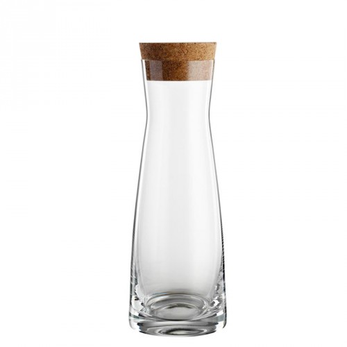 Karaffe, Glas, leicht konisch, verschieden Formen, mit Korkstöpsel