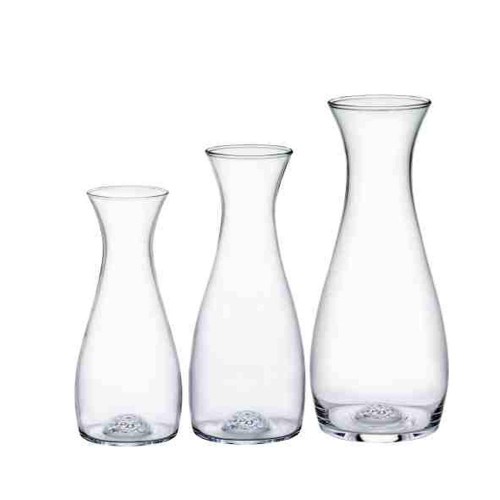 Karaffe/Dekanter, Glas, bauchig mit klarer Golfball-Optik im Boden