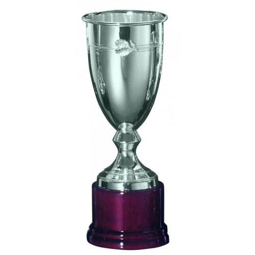 Pokal, 800 Silber, schlank, umlaufendes Dekor, Rundsockel (Italien)