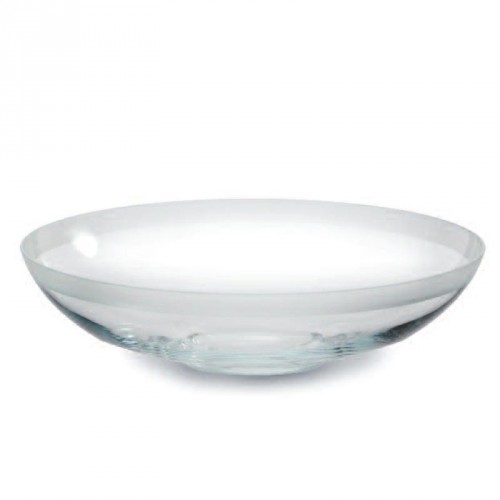 Schale, Glas, konisch flach, satiniertem Rand