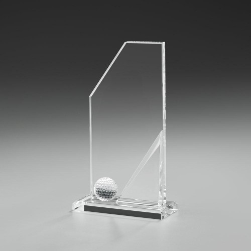 Trophäe, Glas mit abgeschrägter Kante & kleiner schräger Vorderplatte