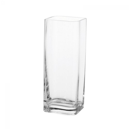 Vase, Glas, 4eck, leicht geschwungen, schwer