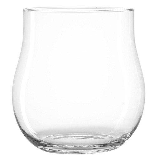 Vase, Glas, bauchig, schwer
