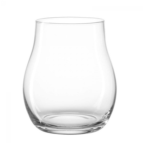 Vase, Glas, bauchig, schwer